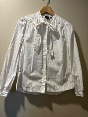GAP White Tie-Neck Blouse 🤍